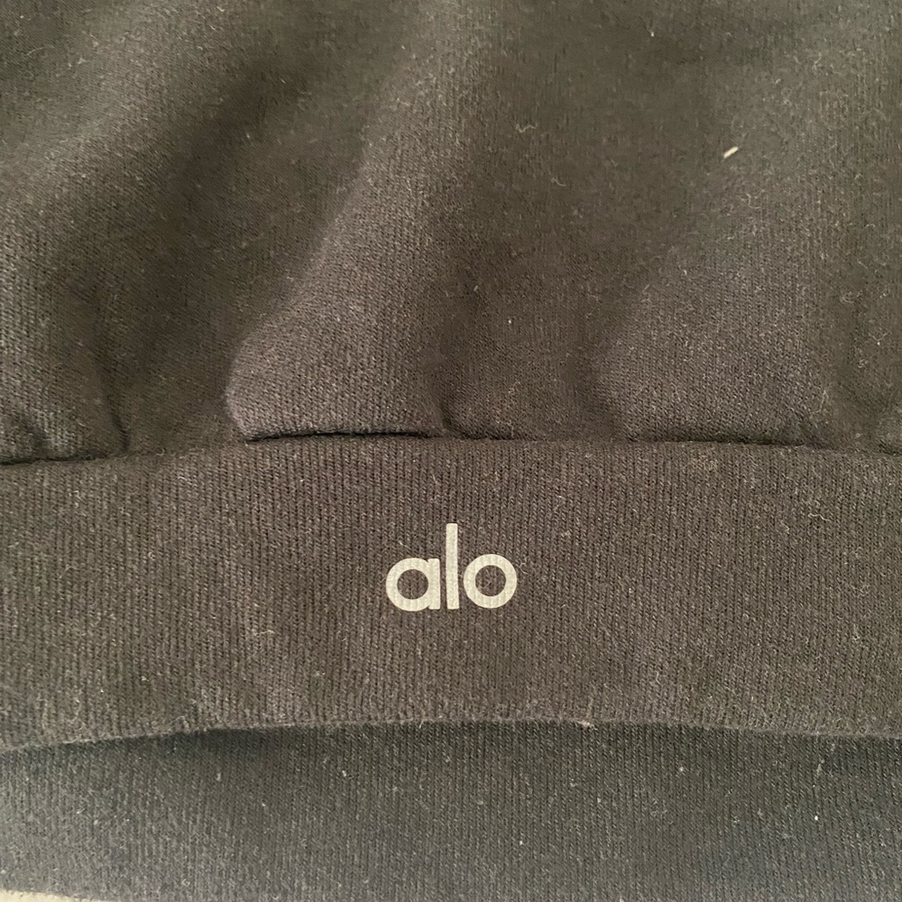 ALO CROP SWEATER BLK SZ SMALL